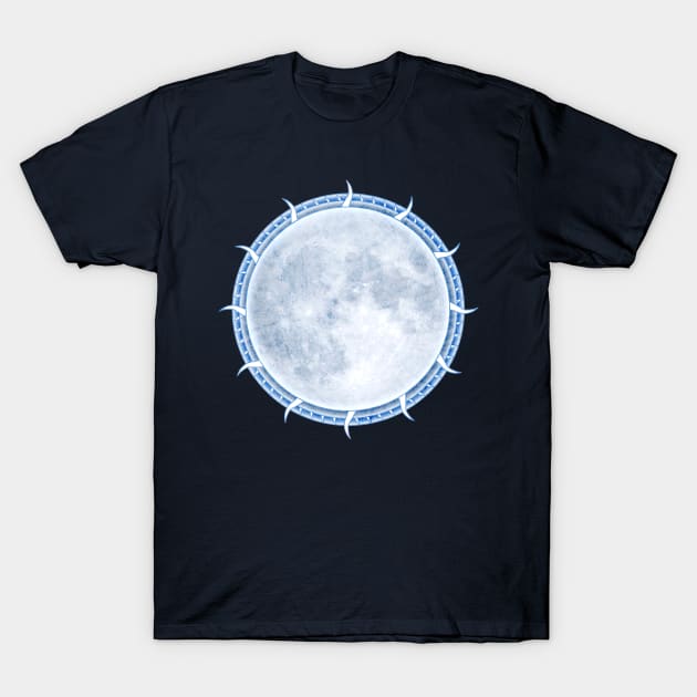 Grunge Moon T-Shirt by Art By Cleave